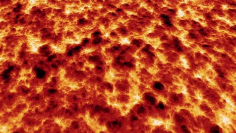 superficie del flujo de lava