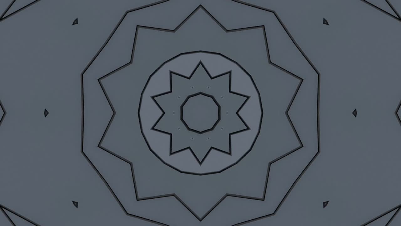 회색 배경에서 별 모양이 튀어나오고 사라지는 애니메이션