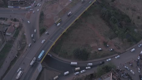 Aerial-Video-of-the-Globe-Cinema-Roundabout-in-Nairobi,-Kenya