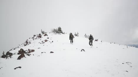 archery bow elk hunting in the snow in montana in october in the snow