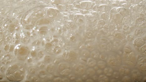 close-up of soapy bubbles