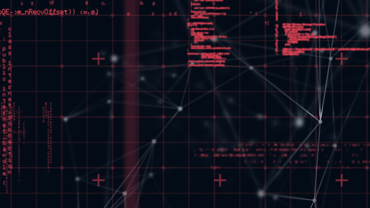 Animation of network of connections over data processing