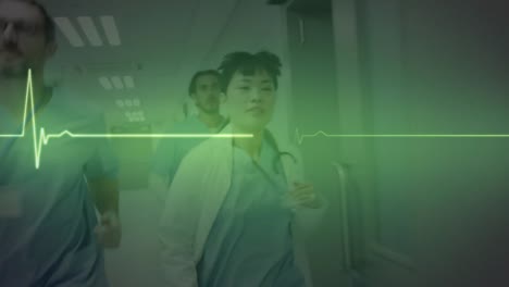 animation of medical data processing over diverse doctors running in hospital