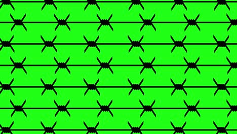 papel tapiz sin costuras alambre de púas. imágenes de pantalla verde. animación en 4k.