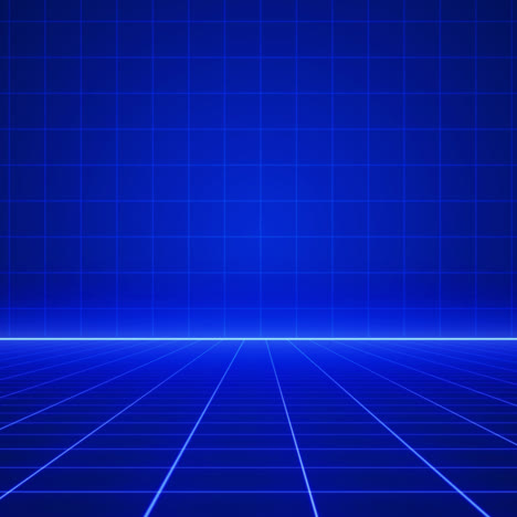 Blue Neon Grid Background