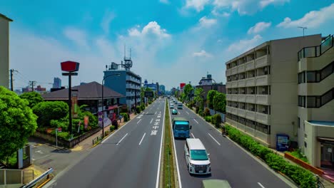 a timelapse of the traffic jam at the urban street in tokyo wide shot