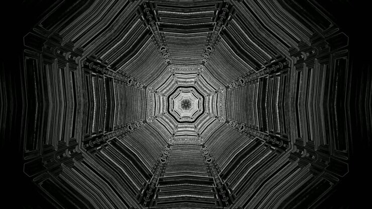 Este visual apresenta um efeito de túnel neon com design de movimento dinâmico. Ele cria uma atmosfera envolvente, perfeita para telas digitais ou configurações de papel de parede animado.