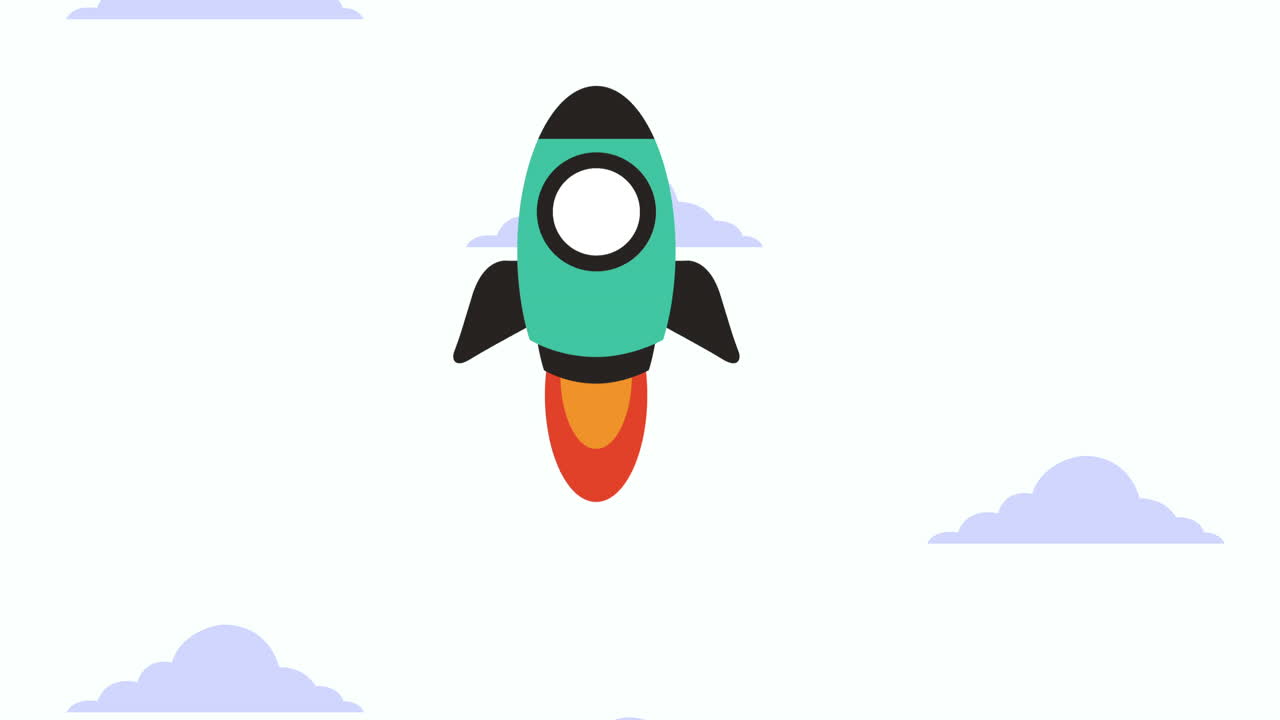 tecnologia de mídia social com lançador de foguetes