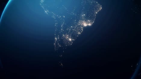 zoom from earth and back travel to buenos aires night