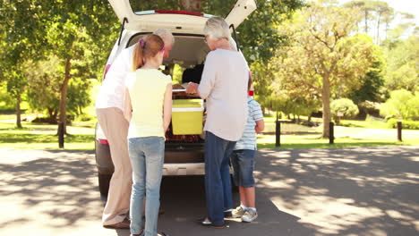 grandparents going on road trip with grandchildren