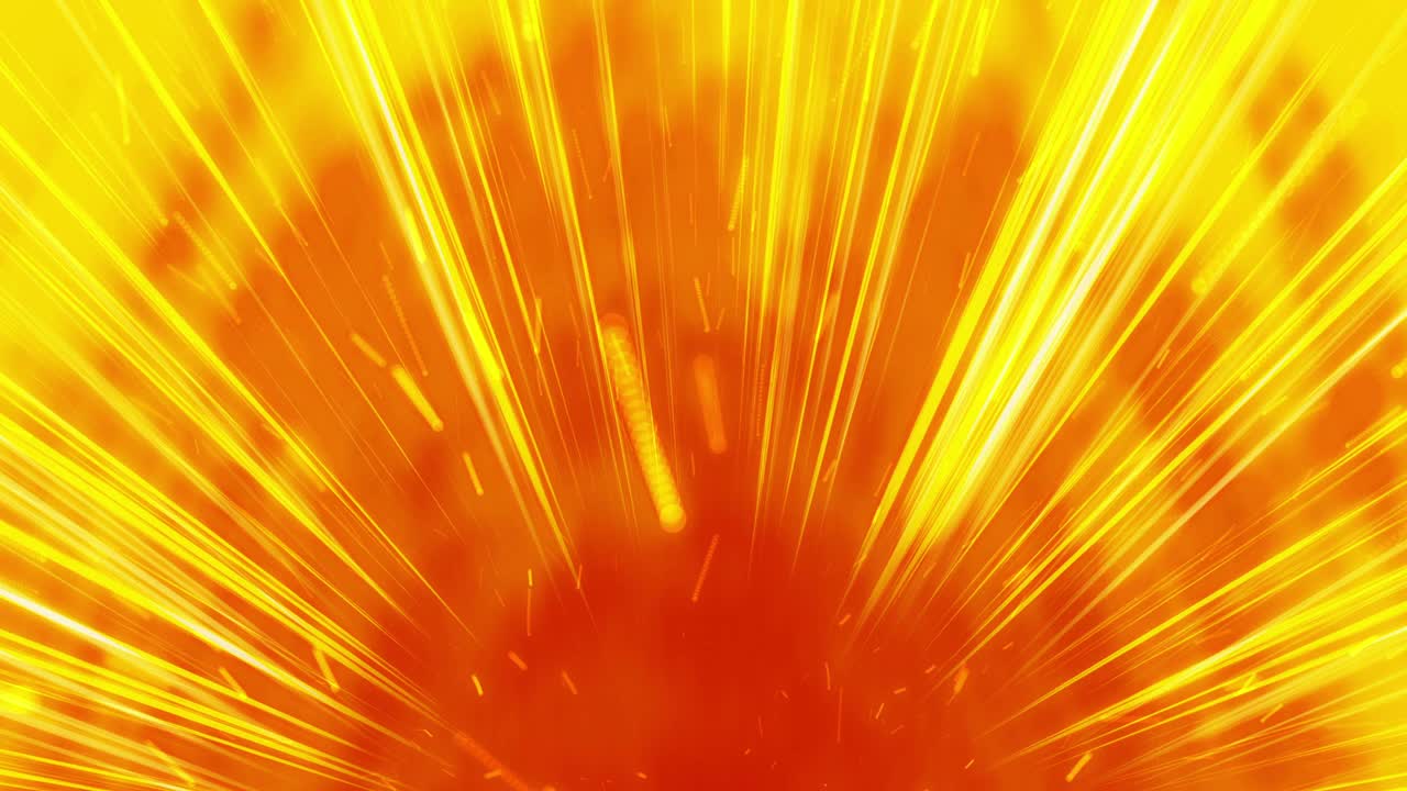 Manga or comic book lines animation. Action speed effects with sparks. Light rays, Explosion, Power. Hyper speed warp loop animation. Radial lines.