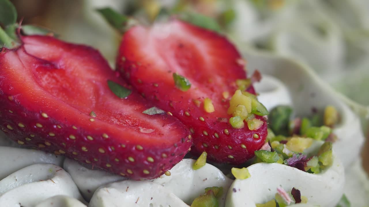 Strawberry and Pistachio Dessert