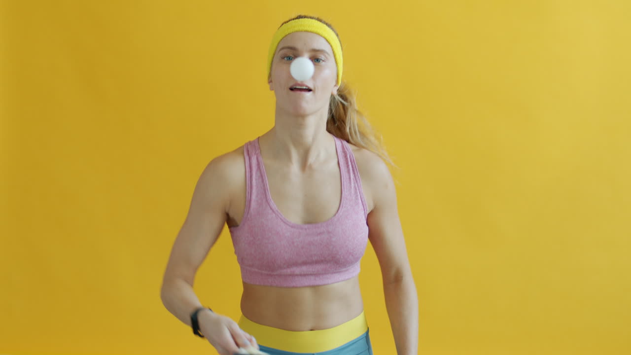 Woman Playing Table Tennis