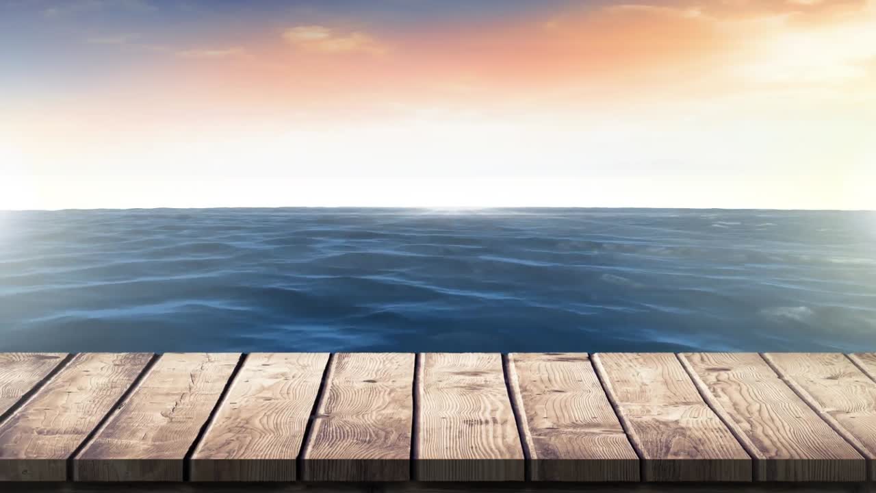 평온한 바다와 하늘