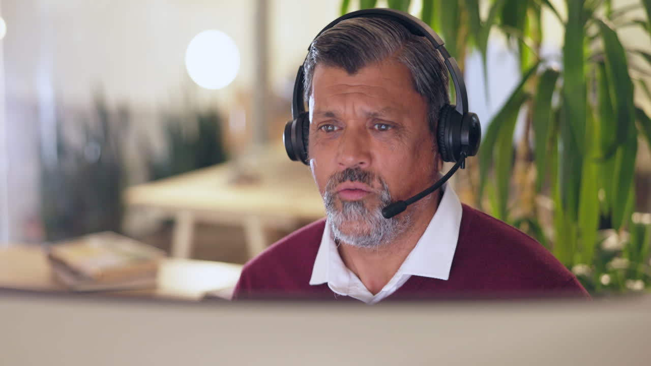 Call center, speaking and business man agent