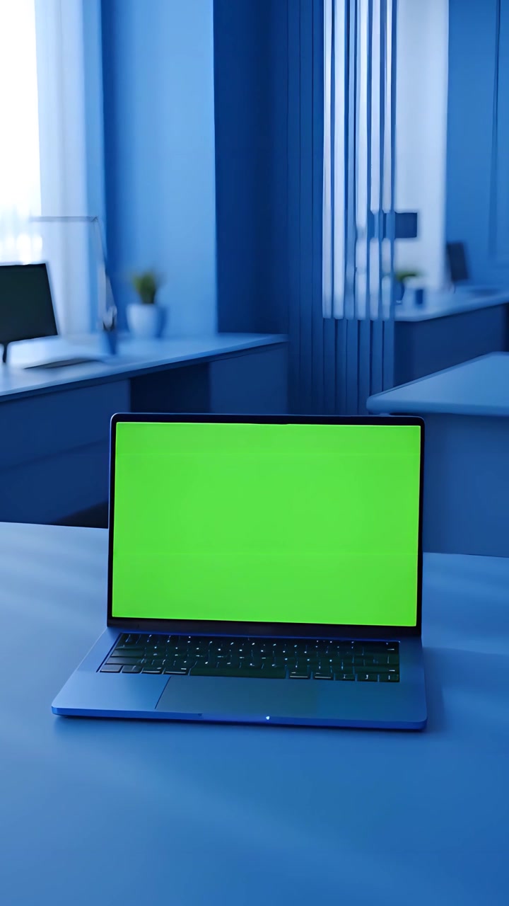 Laptop Green Screen Mockup Video 4K