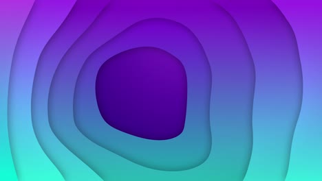 animación de formas orgánicas rotativas azules y púrpuras que se mueven sobre un fondo púrpura