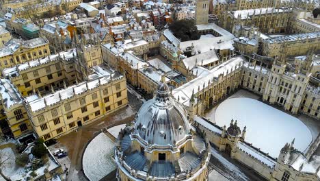 aerial view of central oxford, united kingdom