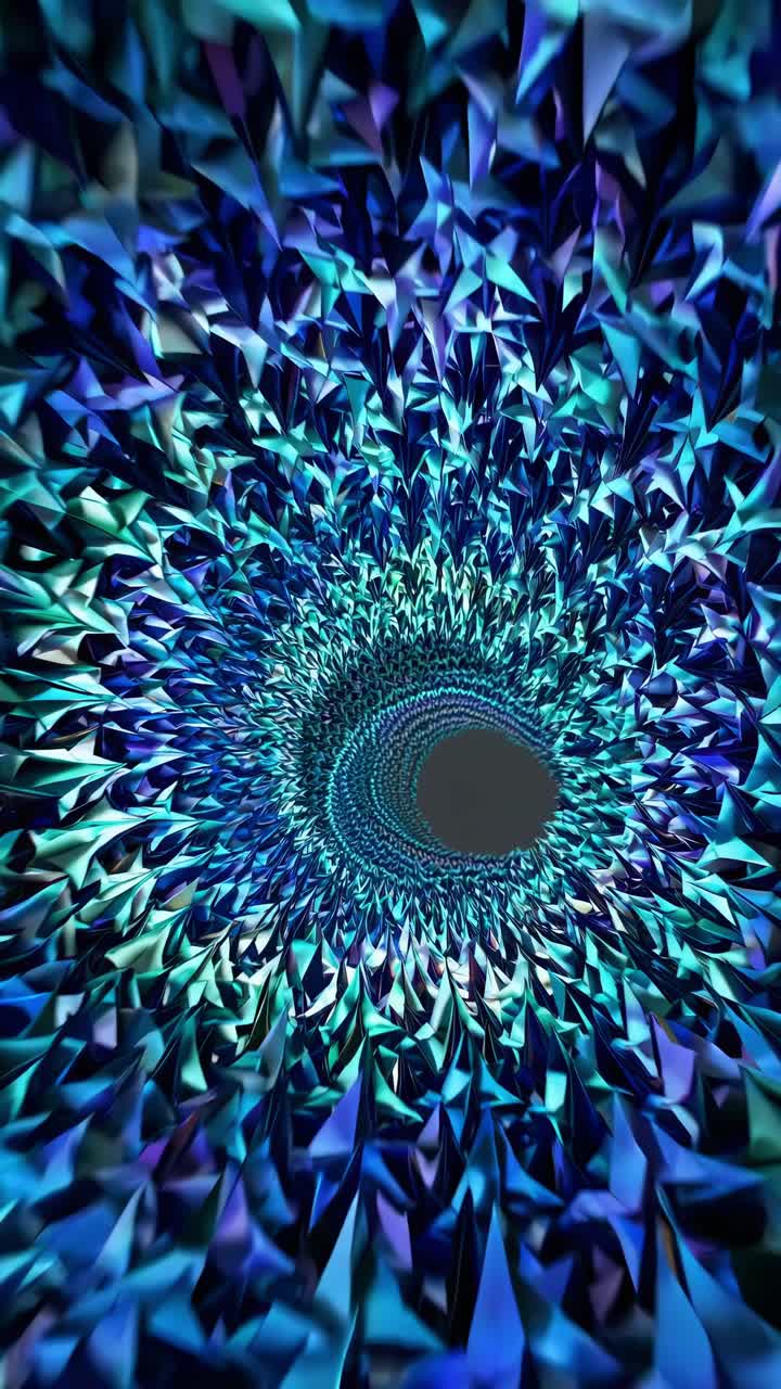 Abstract Geometric Vortex Tunnel Illusion