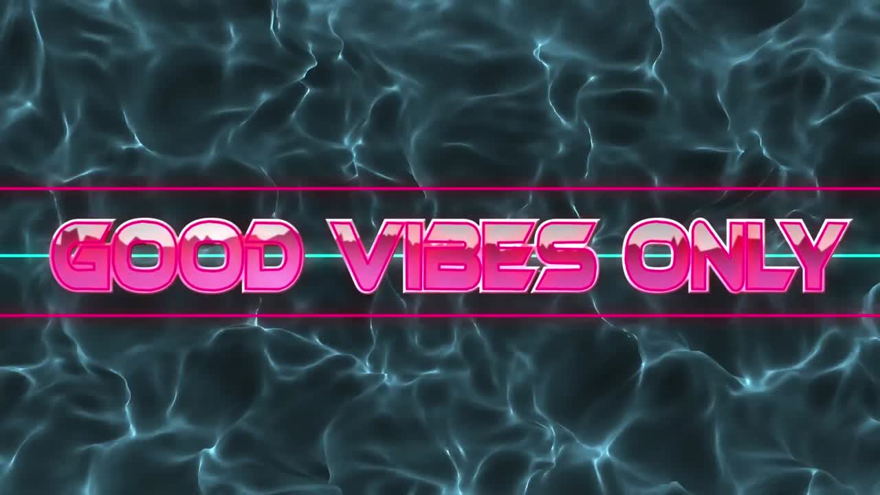 animación de buenas vibraciones sólo en el espacio abstracto digital