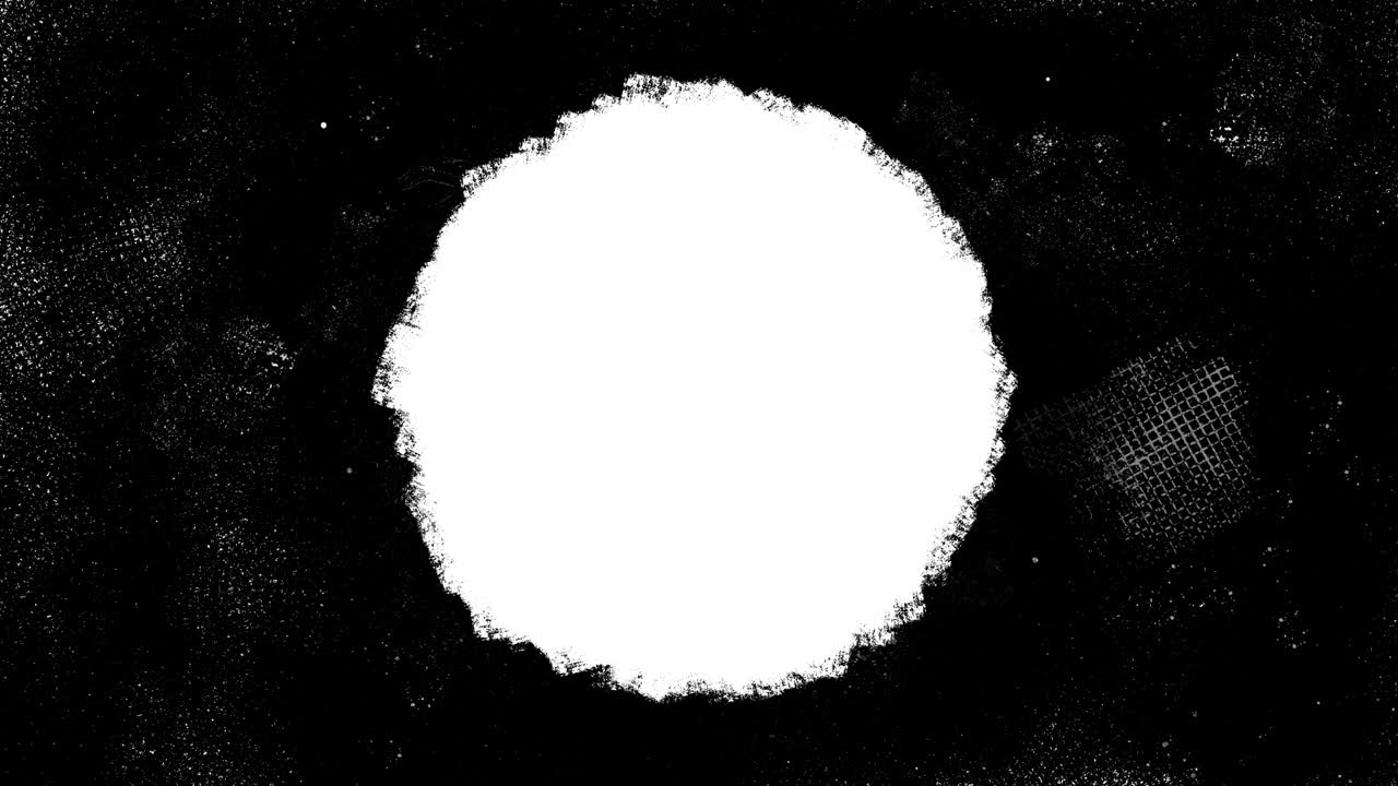 검은 그런지 배경에 색으로 칠한 빈 원, 스 모션 애니메이션