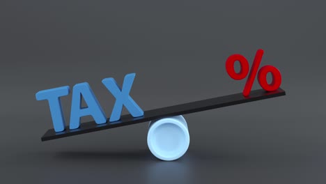 tax concept with percentage symbol