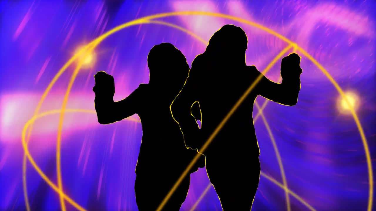 animazione che mostra silhouette che ballano