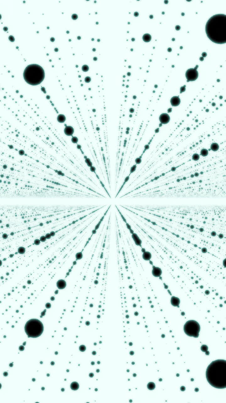 Abstract Radial Pattern with Teal Dots