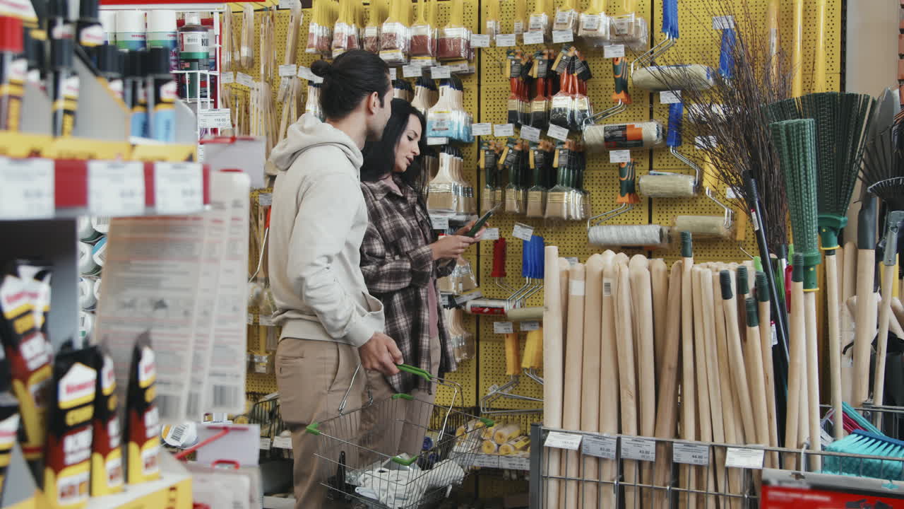 Couple Shopping at Hardware Store