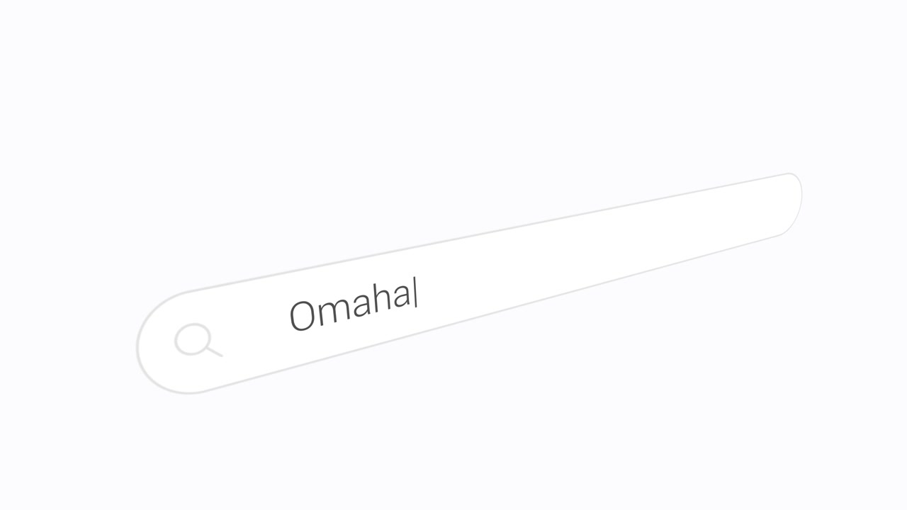 Skriver Omaha i en internetsøgemaskine. Nærbillede