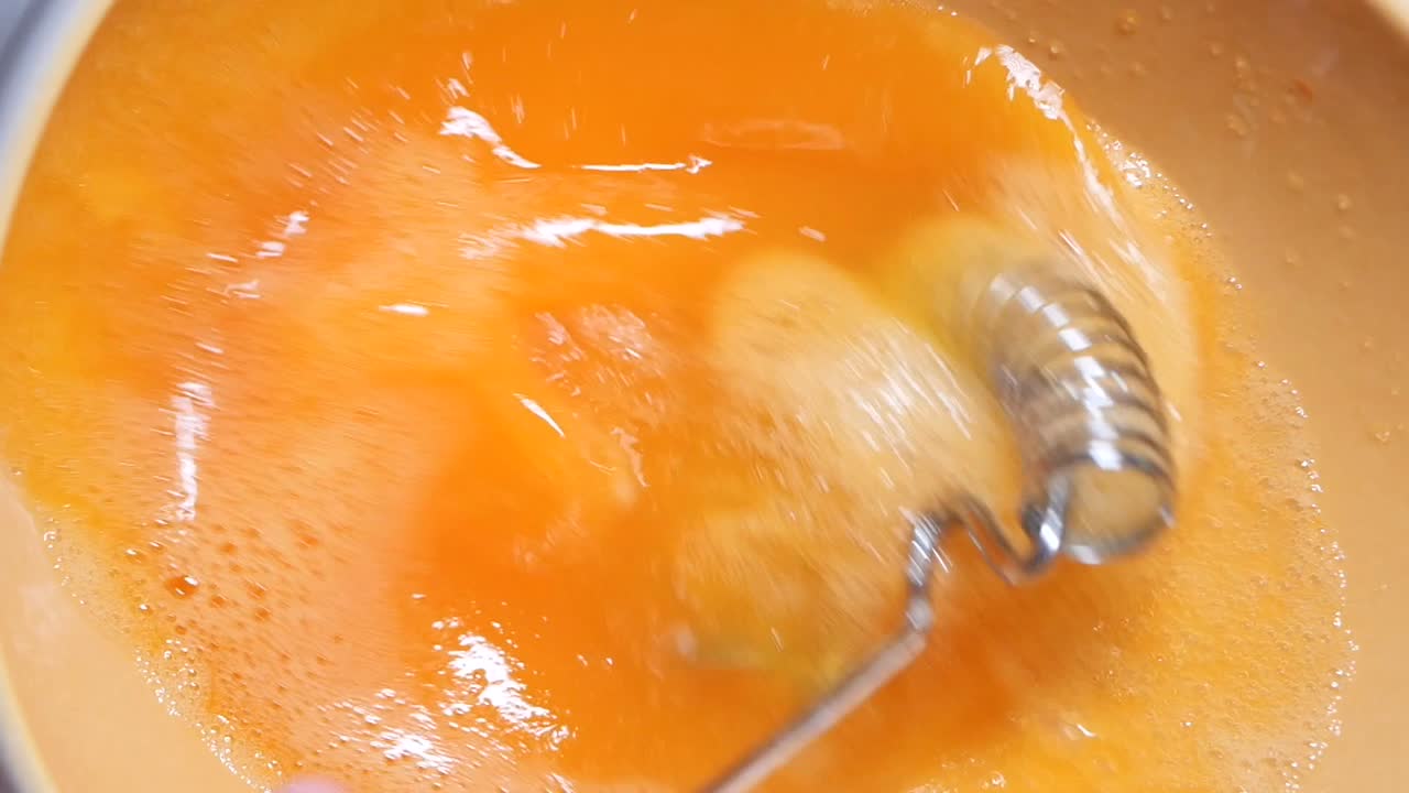 Whisk Eggs in Bowl for Cooking