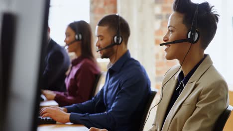 executives working at desk in office 4k