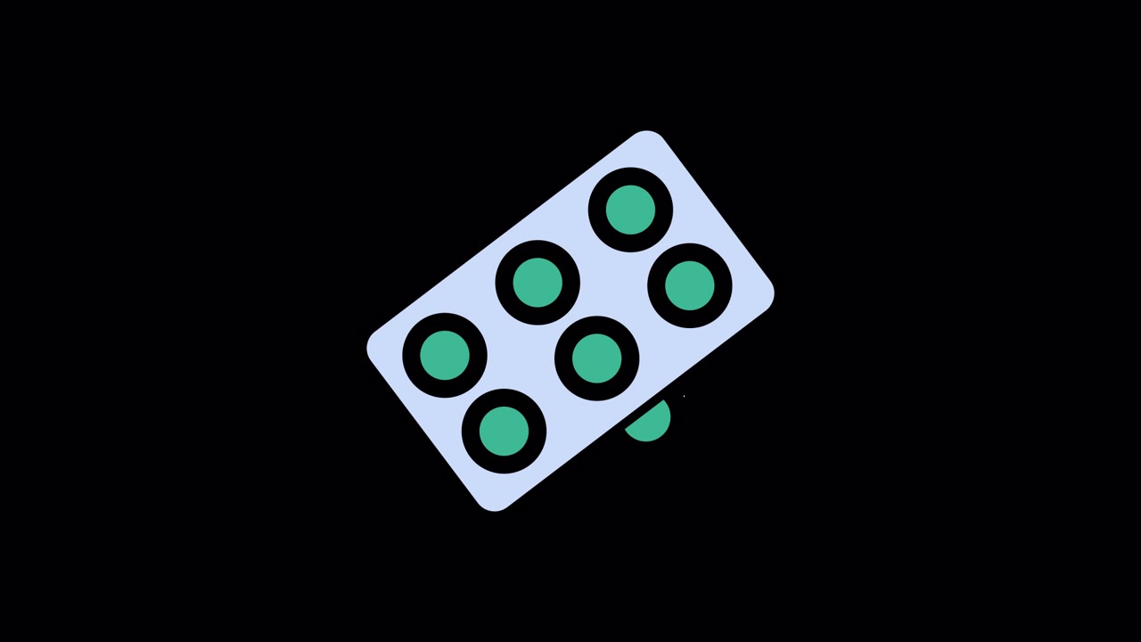 Animated Blister Pack Dispensing Pills One by One