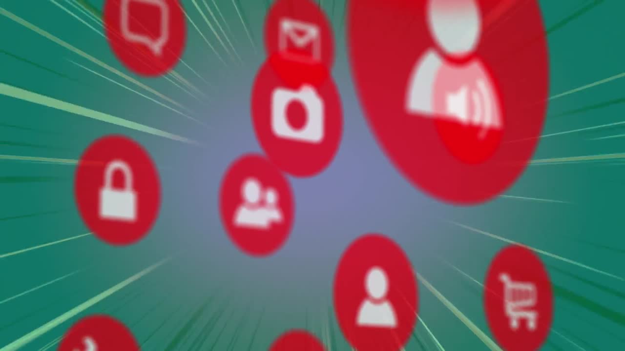 анимация обработки данных на зеленом фоне