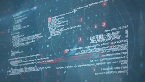 animazione dell'elaborazione dei dati sulla sala server