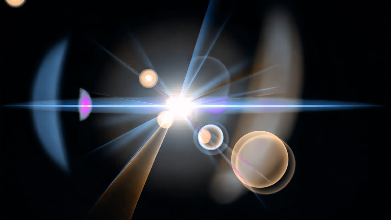 Abstract light burst effect animated overlay, transparent 4K video, alpha channel, ProRes 4444