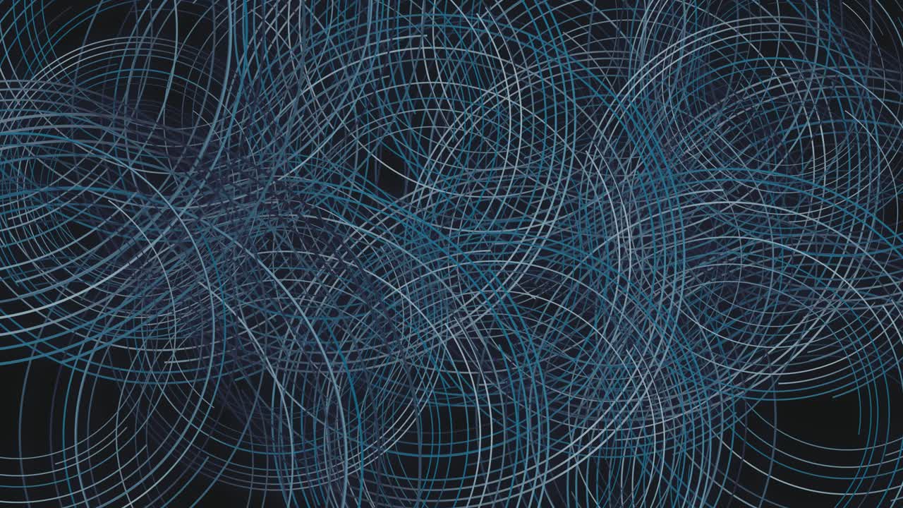 Abstract Blue and Grey Lines Moving in Dynamic Circular Pattern