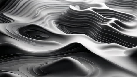 abstract grayscale wavy organic forms