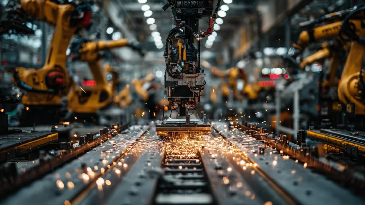 A Precision Robotics System Performing High-Technology Manufacturing Tasks with Sparks Flying and Advanced Machinery in a Modern Factory Environment
