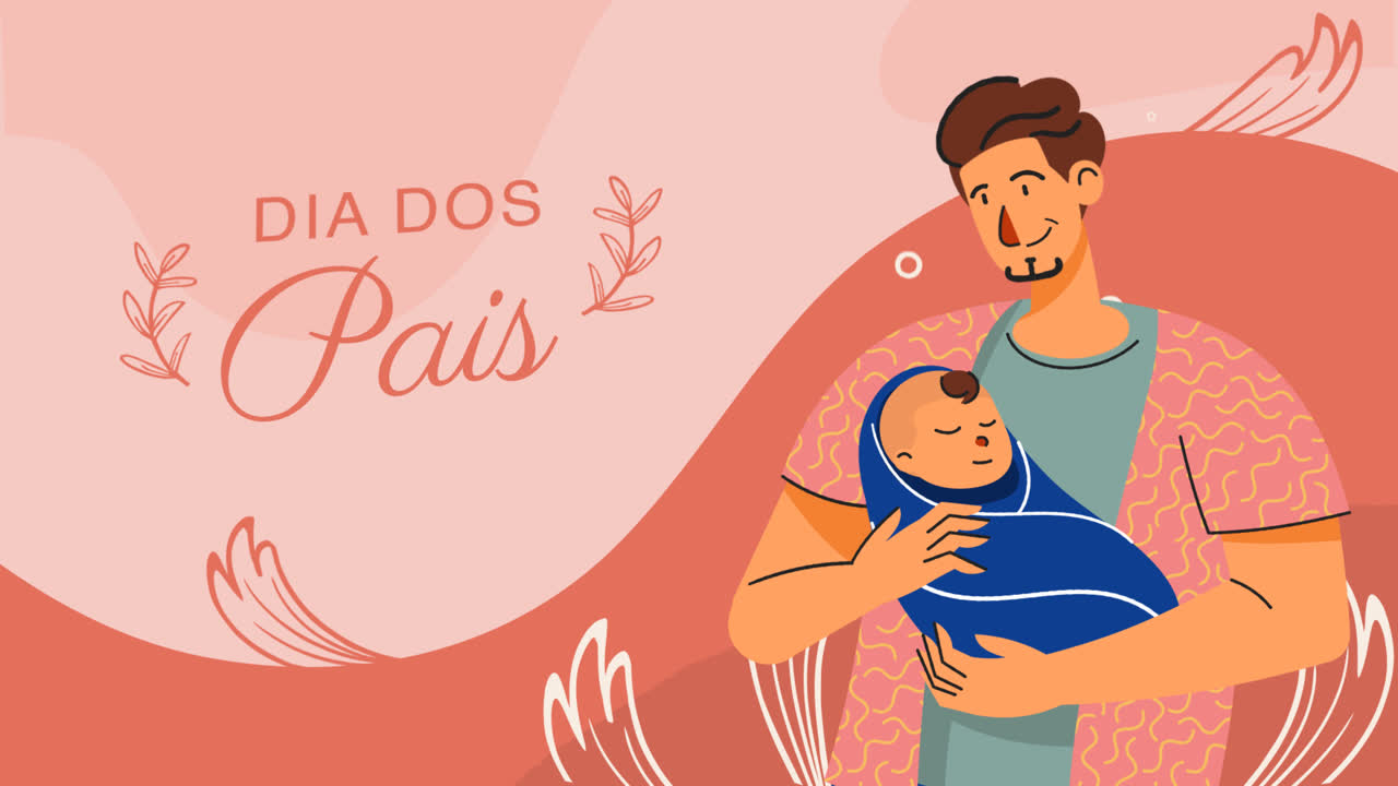 Motion Graphic of Flat dia dos pais background