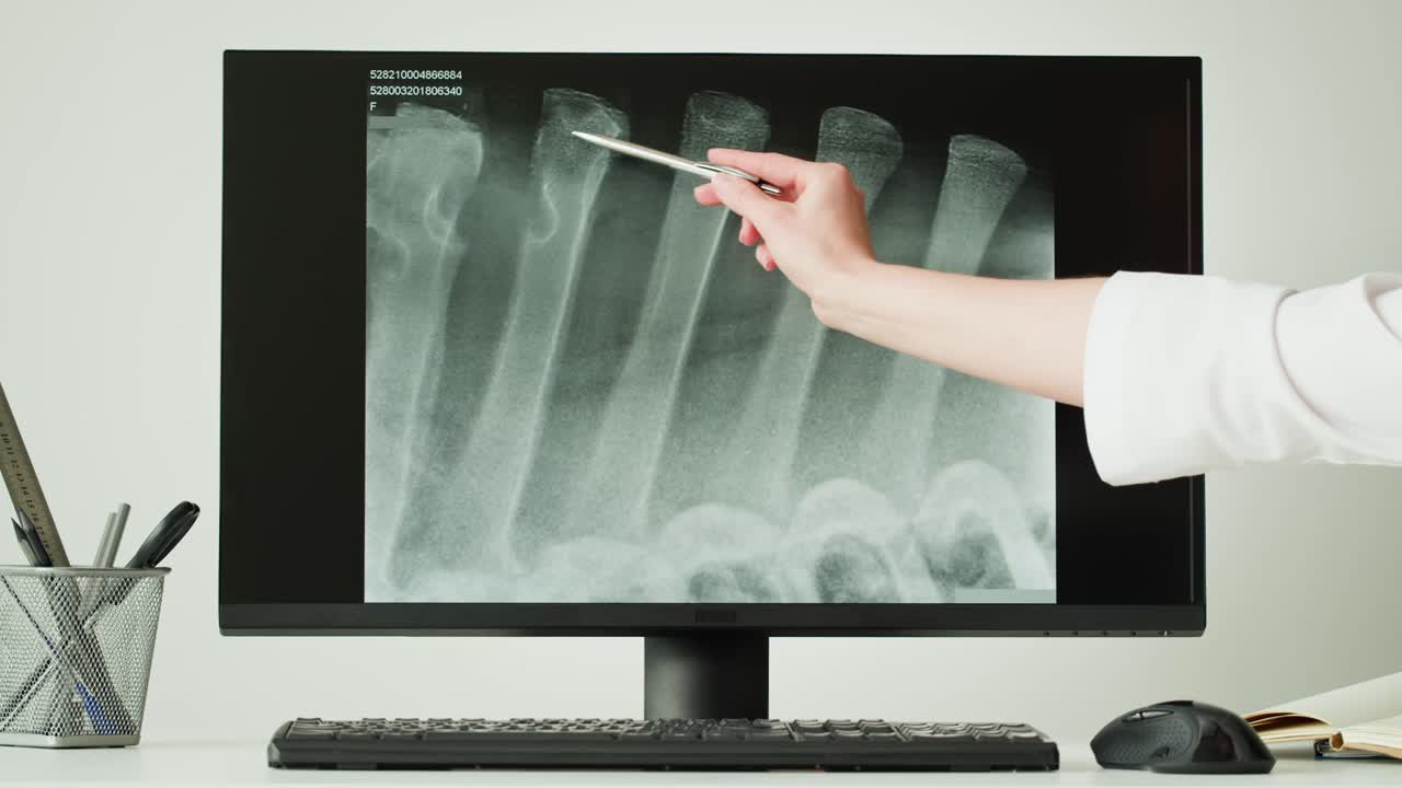 Doctor Reviewing X-Ray Image