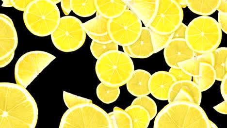 falling lemons background, loop, 60fps, with alpha channel