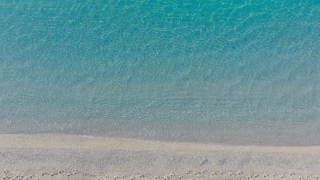 aerial view of a beautiful beach with clear turquoise water