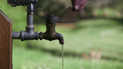 outdoor water spigot at park