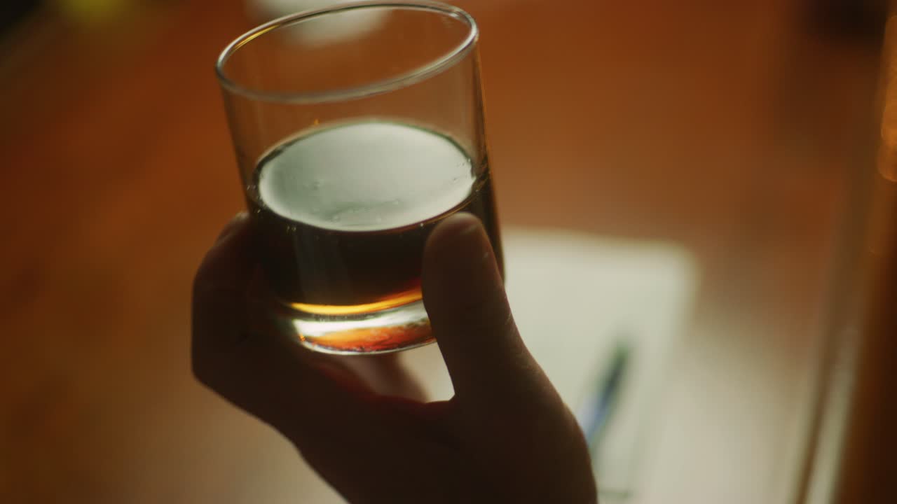 술집에서 손으로 술을 는 것