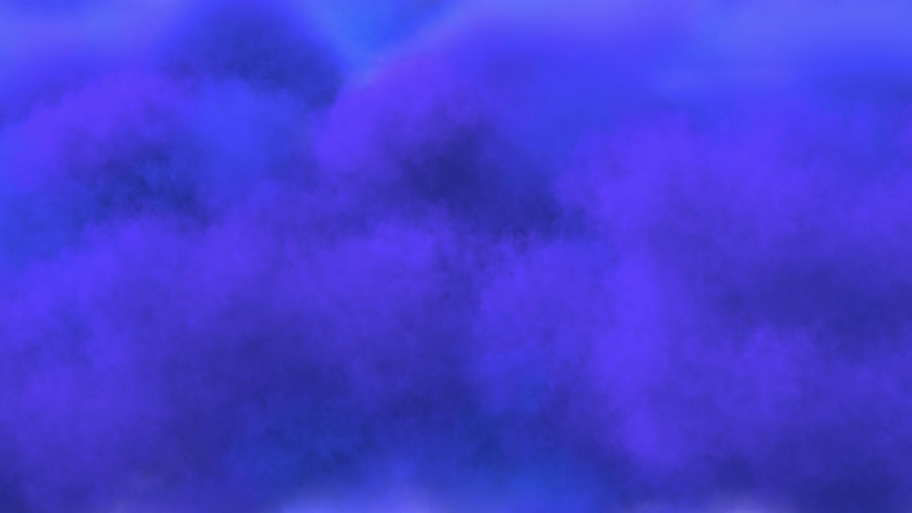 Fumo colorato che si diffonde, coprendo lo schermo verticalmente