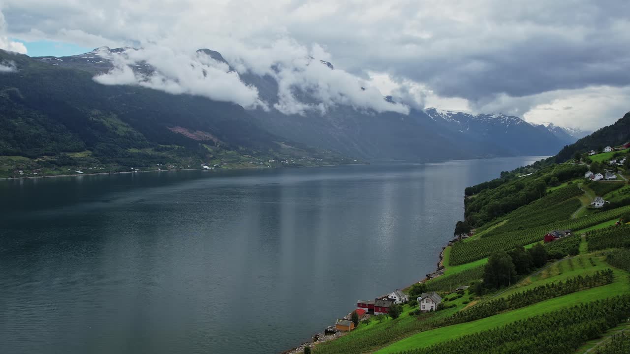 Breathtaking aerial view of Norway's stunning fjord landscape