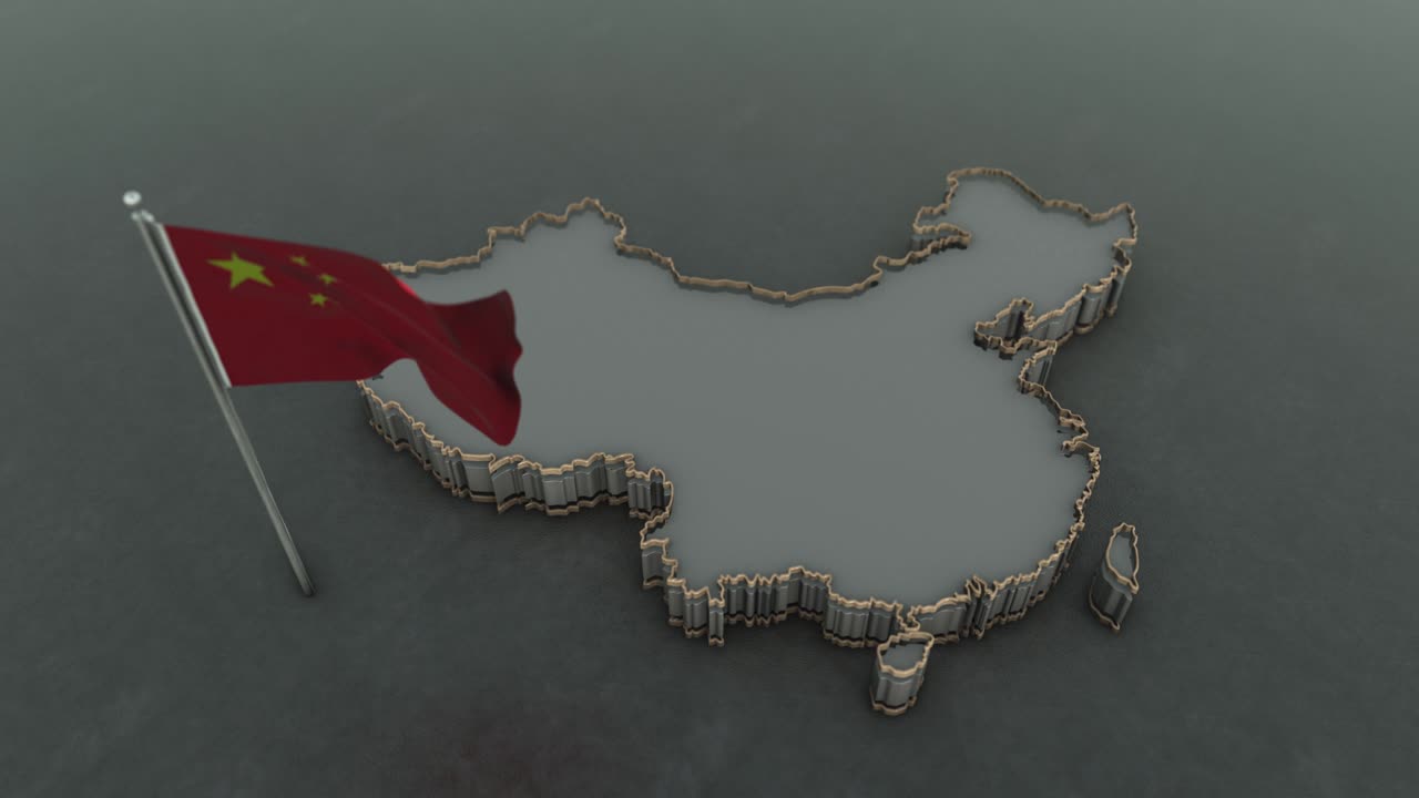 el fondo del mapa de china 4k