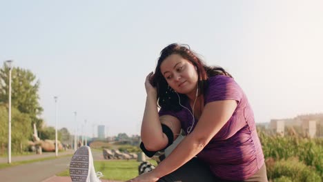 woman doing flexibility exercises before running