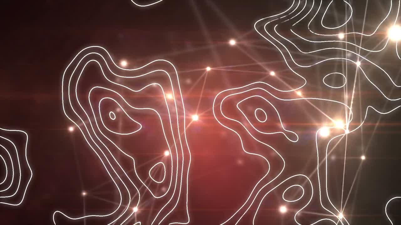 animación de líneas blancas y red de conexiones sobre fondo negro